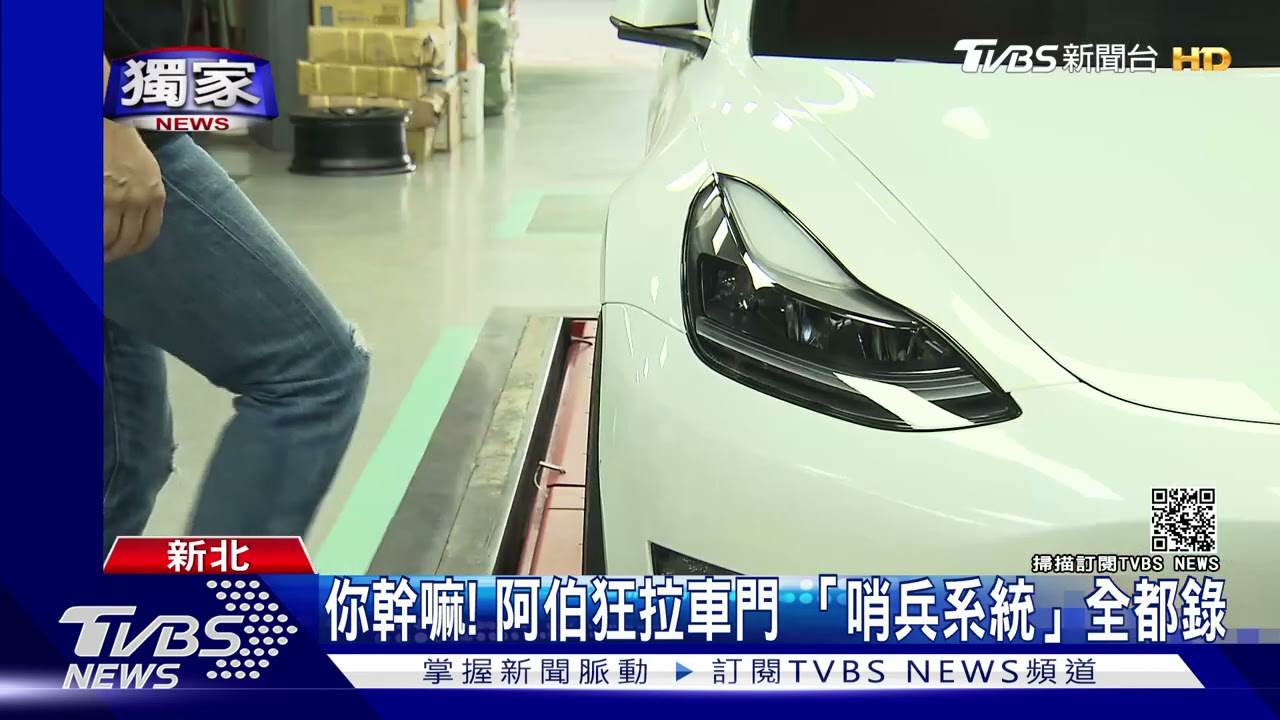 你幹嘛！阿伯拉車門偷看　電動車「哨兵系統」全都錄