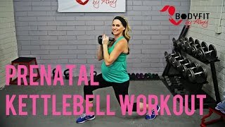 20 Minute Prenatal Kettlebell Workout-- Workout for 1st, 2nd and 3rd Trimesters of Pregnancy