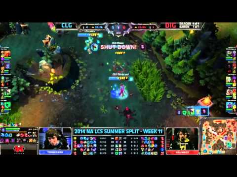 LCS Highlights CLG vs Dignitas Week 11 Day 1 NA Summer 2014 Counter Logic Gaming vs DIG S4 W11D1G5 S