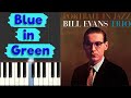 Bill Evans - Blue in Green - Jazz Piano Tutorial (from the "Portrait in Jazz")