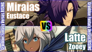 [GBVSR] (4K) Granblue Fantasy Versus Rising Rank match  Miraias (Eustace) vs Latte (Zooey)