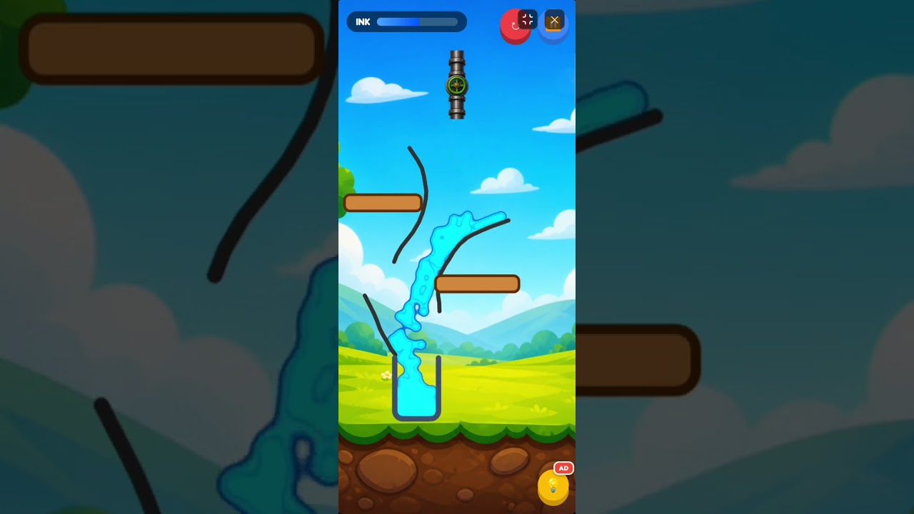 Water Flow Happy Glass gameplay walkthrough demonstrating advanced line drawing and obstacle management