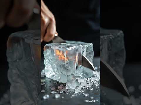 Rahatlatıcı Buz Kesme 🧊 - ASMR (AI Video)