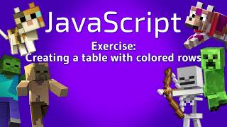 JavaScript: Creating a table with colored rows