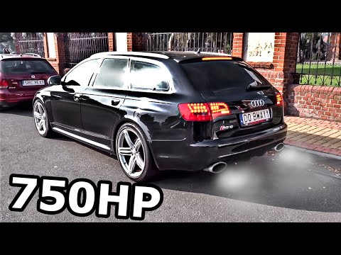 750HP Audi RS6 Avant C6 - V10 LOUD SOUND & START UP