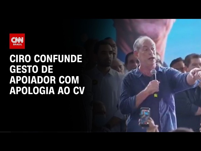 Ciro Gomes confunde gesto de apoiador com apologia ao Comando Vermelho | AGORA CNN