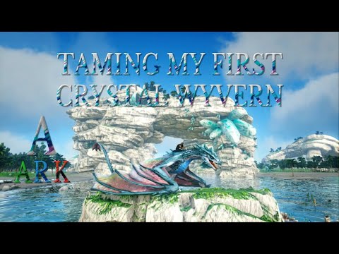 Taming My First Crystal Wyvern ARK Survival Evolved Crystal Isles EP 6