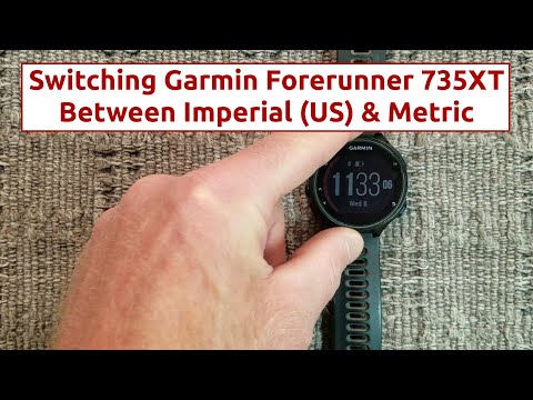 Switching Garmin Forerunner 735XT Between Imperial and Metric