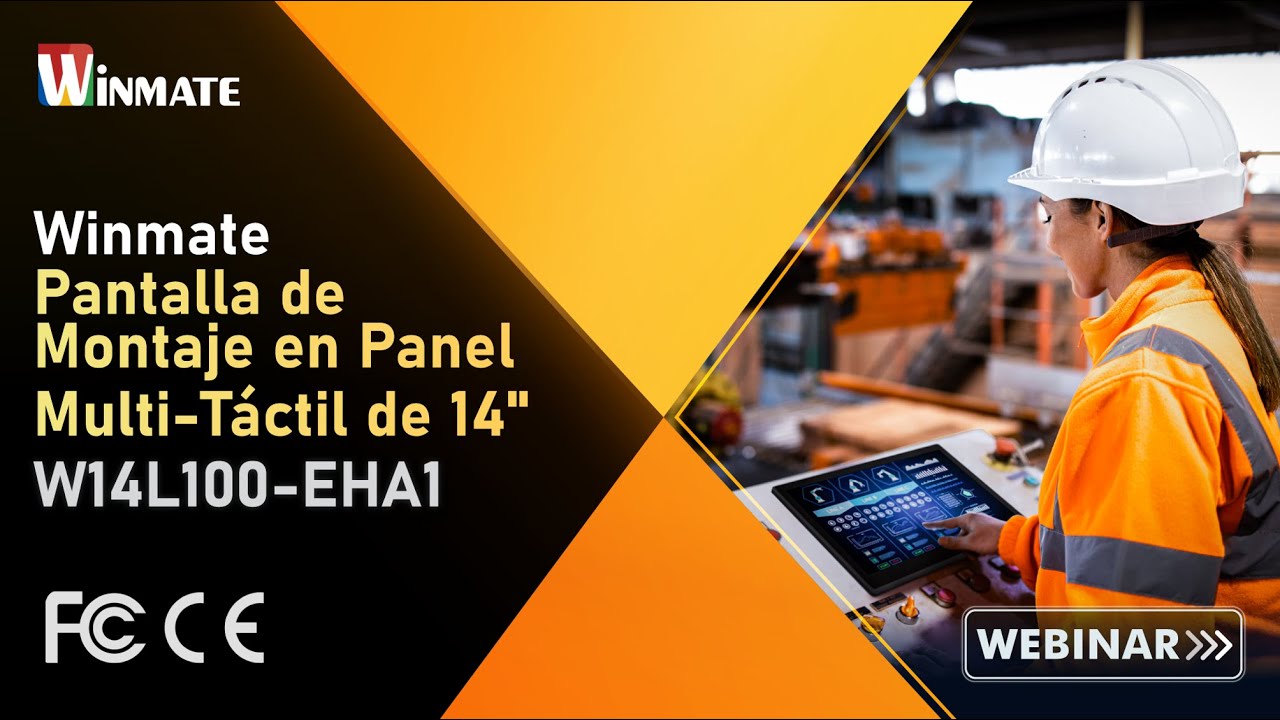 Winmate Pantalla Multi-Táctil de Montaje en Panel W14L100-EHA1