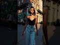 Fierce Streetwalk Red Halter Black Spaghetti And Cutout Tops With Statement Denim Power Looks
