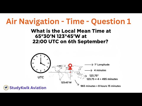 What is Local Mean Time? | LMT at 65°30′N, 123°45′W on 6th September Explained | #aviation