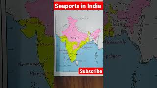 Major Seaports(Mapwork) -Lifelines of National Economy l Class10 Geography Chapter 7, #shorts #2023