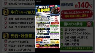 浜中俊騎手　データ分析　馬券傾向　#競馬予想 #中央競馬予想 #競馬 #horse #騎手 #馬券