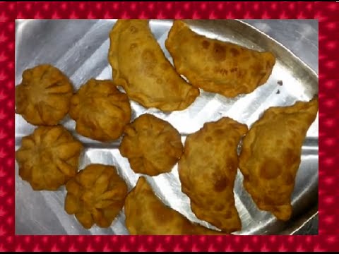 Fried Modak & Karanji - Ganesh Chaturthi Special - Snacks Recipe - Ganpati Special Recipe-Shubhangi Video