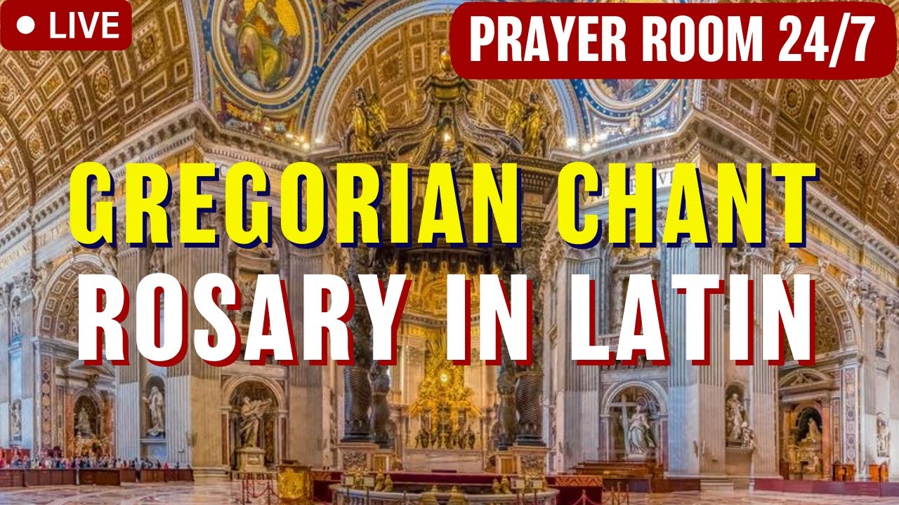 🔴 Gregorian Chant Rosary in Latin Prayer Room ✝︎ Sanctum Rosarium in Chant ✝︎ Latin Rosary