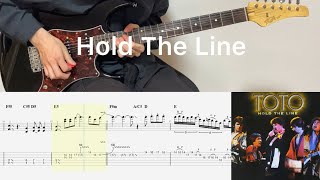 Toto - Hold The Line (guitar cover with tabs & chords)