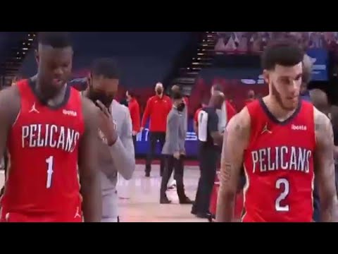 NBA | Zion Williamson and Lonzo Ball Leaves the Court mad as Their Team Chokes | NOP vs POR