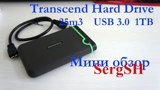 Transcend StoreJet 25M3S 1 TB (TS1TSJ25M3S) - відео 2
