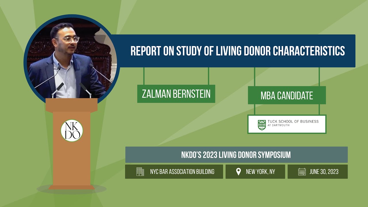 Report on Study of Living Donor Characteristics