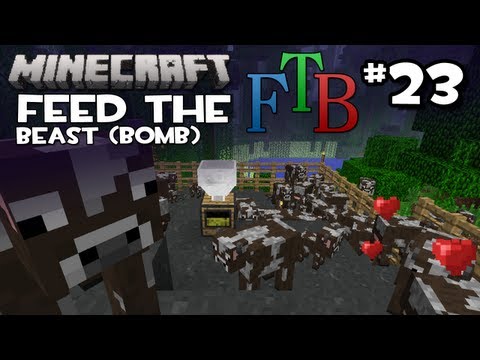 Minecraft: Feed The Beast - Episode 23 - Feeding The Cows