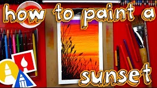 How To Use Watercolor Pencils To Paint A Beautiful Sunset