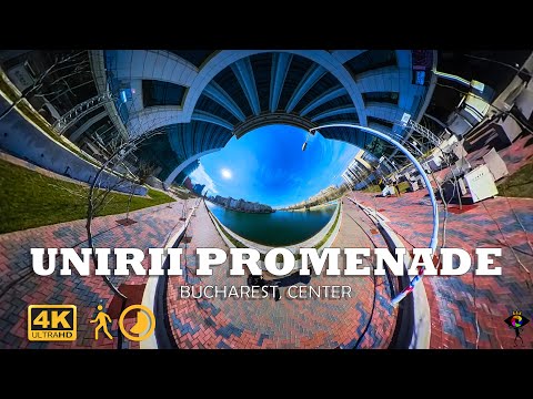 4k Walking Tour of UNIRII Promenade - Bucharest, Center | Winter & Summer | 🇷🇴