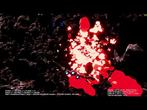 The Asteroid Belt - Endless asteroids & Enemy AI update (Unity ECS/DOTS Physics)