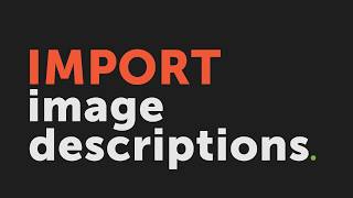 Import image descriptions into InDesign