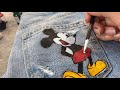 I Painted Mickey Mouse On A Pair Of Denim JEANS