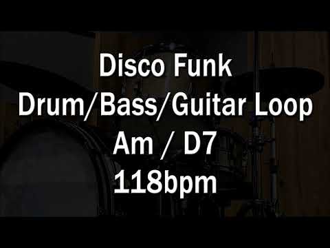 Disco Funk Drum/Bass/Guitar Loop - Am/D7 - 118bpm