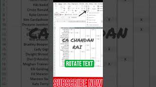 Rotate Text in Excel #excelshortcuts #exceltutorial #youtubeshorts #exceltutorial #shortsfeed #yt