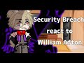 FNaF Security Breach React To William Afton ENG RUS OLD