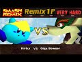 Smash Remix Classic Mode Remix 1P Gameplay With Kirby W King Dedede Hat VERY HARD