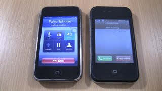 Incoming call & Outgoing call at the Same Time  Iphone 3Gs +Iphone 3  fake Replica