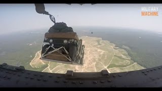 Air Force Drops 8 Armored Humvees Out of a Plane From 5,000 Feet