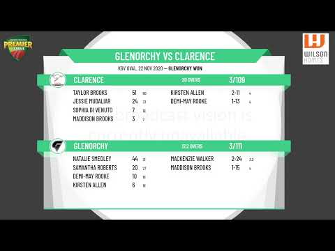 CTPL Premier League Women's 2nd Grade Round 5 - Glenorchy v Clarence