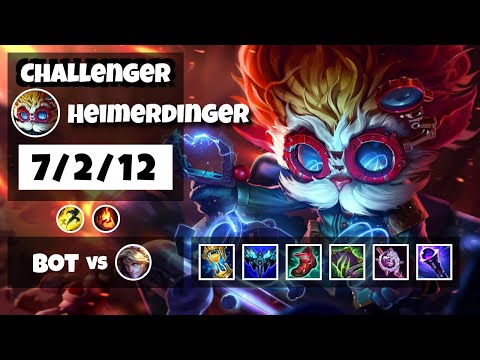 Heimerdinger vs Ezreal BR Challenger BOT (7/2/12) - v11.8