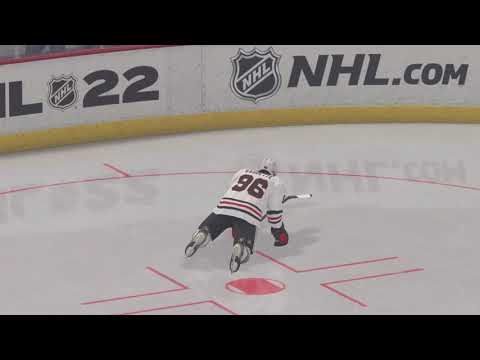 Blackhawks Gaudette Gets Up Slowly After Big Hit From Alavanche MacDermid