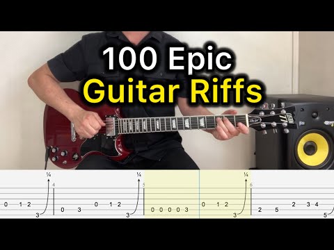 100 Epic Guitar Riffs 🎸: Ultimate Collection + Tabs!