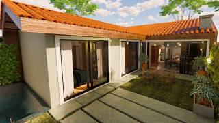 CASA PEQUENA E MODERNA - Casa Em L | 2 Quartos !!!