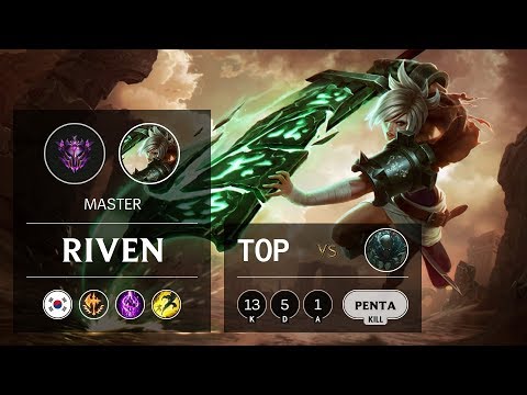 Riven Top vs Pyke - KR Master Patch 9.17
