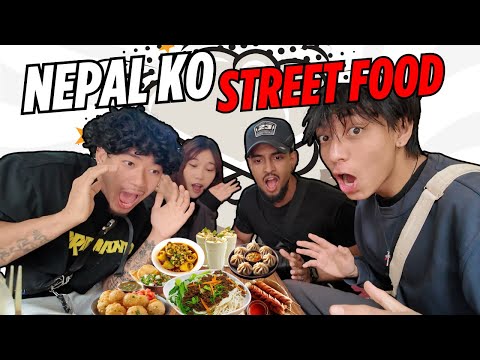 WE TRIED NEPALI STREET FOOD IN NEPAL! FT. KEEMA & KERZIN