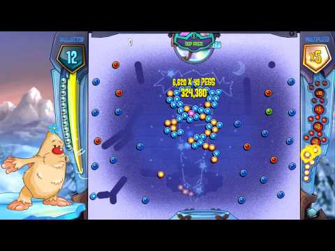 Peggle 2 World Record One Shot 102 Pegs, (Most Pegs)