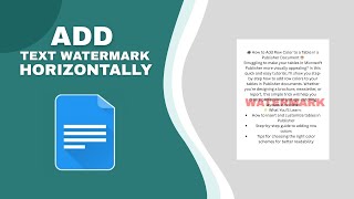 Download the video "How to Add a Text Watermark Horizontally in Google Docs"