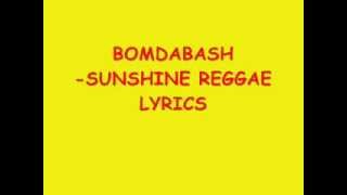 BOOMDABASH   SUNSHINE REGGAE LYRICS