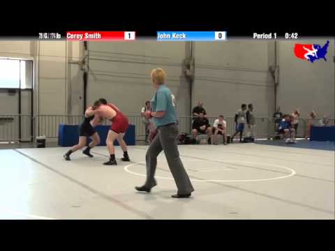 Corey Smith vs. John Keck at 2013 Junior Nationals - FILA - FS