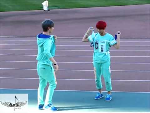 [FANCAM] 130903 Idol Championship Minhyuk & Sungjae Fanservice
