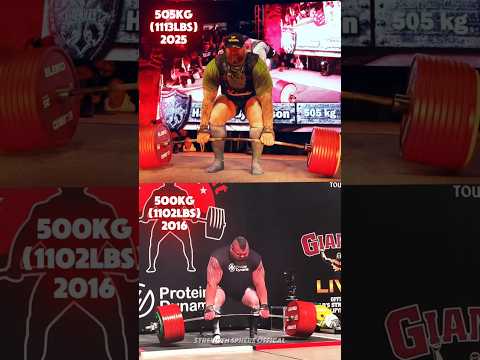 Hafthor Bjornsson 505kg vs Eddie Hall 500kg Deadlift World Record #505 #deadlift  #eddiehall