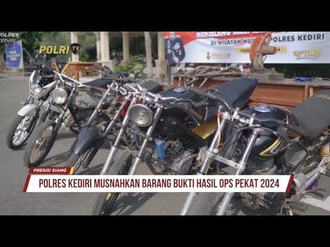 POLRES KEDIRI PEMUSNAHAN BARANG BUKTI OPS PEKAT SEMERU