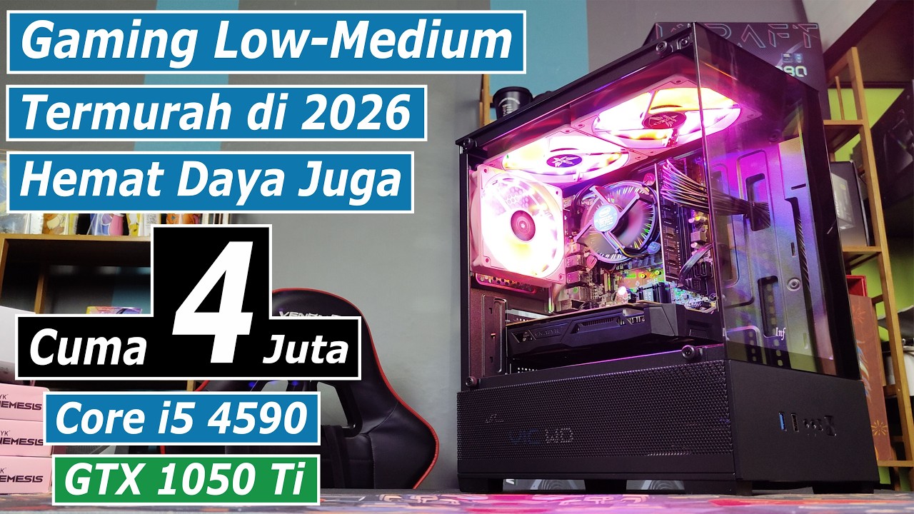 Rakit PC Gaming Termurah 4 Juta Gimana Performanya? Core i5 4590 + GTX 1050 Ti